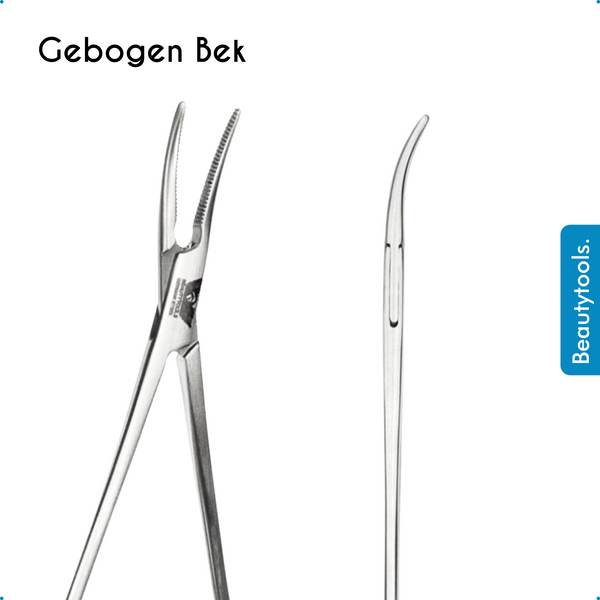 PRECISE Klemschaar Gebogen - Forcep 12,5 cm (MS-2984) | BeautyTools Online