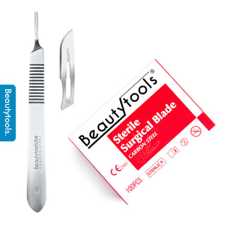 Scalpel Set met Bistouri Houder Nr.3 + Scalpel Mesjes Nr.10 (100 stuks) | BeautyTools Online