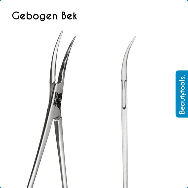 PRECISE Klemschaar Gebogen - Forcep 12 cm (MS-3004) | BeautyTools Online