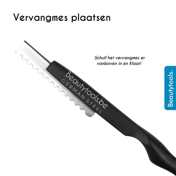 Feather Mes - Matt Black incl. 11 Vervangmesjes (SR-1239) | BeautyTools Online