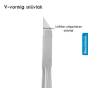 Nagelknipper Ultrafijn V-Vorm - 14 mm (NN-1833) | BeautyTools Online
